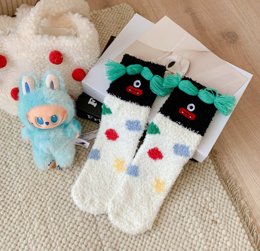Premium Coral Fleece Socks - Women's Ultra-Soft Thermal Winter Sleep Socks