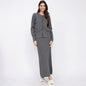 Women's Solid-color Casual Cardigan And Skirt Setsoft And Gentle All-in-one Outfit