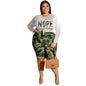 Women's Fashionable Casual Two-Piece Set Printed Top And Shorts