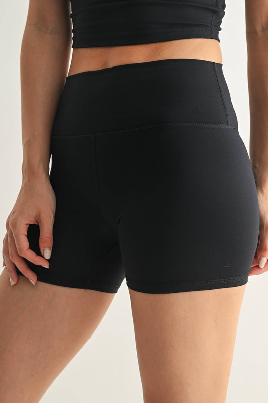 CloudLight Contour Seam Biker Shorts – Black-0