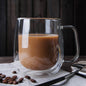 Double-layer High Borosilicate Glass Water Cup Heat-resistant Belt Handle