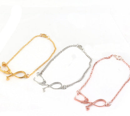 AliExpress Hot Mystery Doctor Creative Heart Love Stethoscope Bracelet Bracelet Nurse's Day Gift