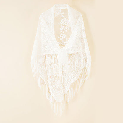Jacquard Border Casual Shawl For Women
