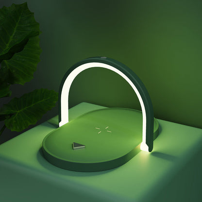 3-in-1 Wireless Charging Station with LED Night Light | 15W Fast Charger Desk Lamp