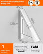 Punch-free Space Aluminum Foldable Invisible Folding Retractable Wall Hanger for Waterproof Hanging Underwear Coat Hanger