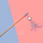 Cat Toy Teaser Plush Feather Bell Teaser Relieving Boredom Self-Hi Pet