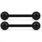 Black Full Drill Ball Straight Wings Heart Shaped Body Piercing Jewelry