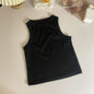 Solid Color Cropped Slim Fit Sleeveless Tank Top Women's