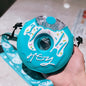 Cute Donut Ice Cream Water Bottle With Straw Creative Round Shape Cup Portable Leakproof Tritan Bottle