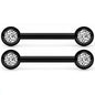 Black Full Drill Ball Straight Wings Heart Shaped Body Piercing Jewelry
