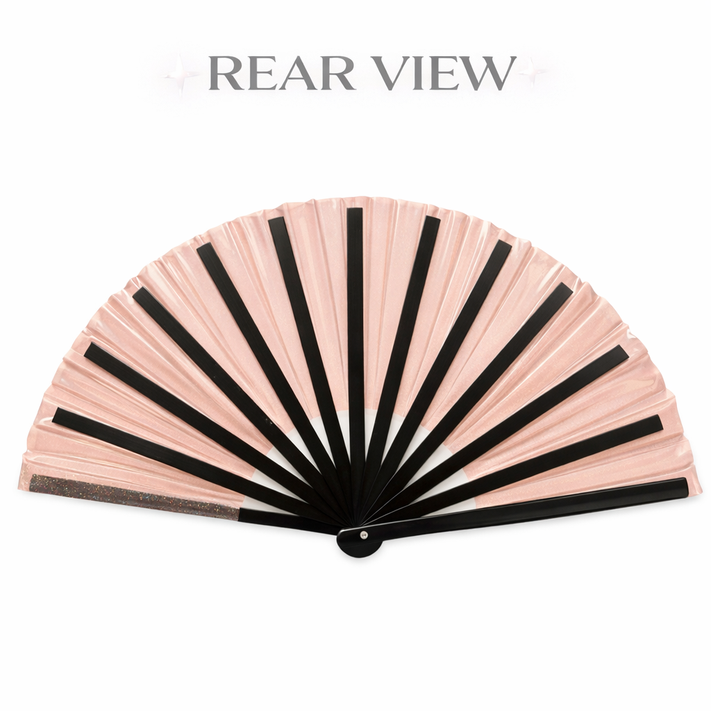 XL Festival Fan - Disco Glitter, Peach