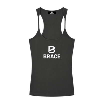BRACE Slim Fit Ribbed Racerback Tank Top