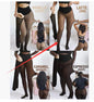 Single Thread Stitching Cross-border Winter Warm Translucent Leggings
