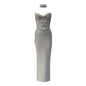 New Solid Color Refined Rhinestone Tube Top Bandage One-piece Dress