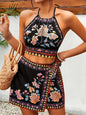 Women's Clothing Moderate Fake Ethnic Style Vest Shorts Set