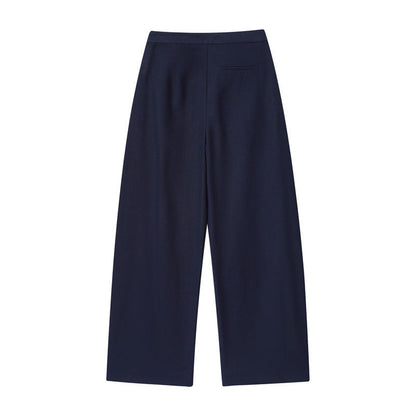 Foreign Trade Wholesale Off-neck Flounced Sleeve Linen Shirt Top Wide Leg Trousers