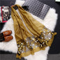new brand women scarf fashion hollow Embroidery silk scarves lady shawls and wraps spring summer sunscreen beach stoles