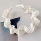 Black Large Intestine High-grade Satin Pleated Headband