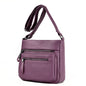 Middle-aged mother soft leather shoulder bag