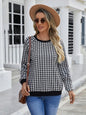 Japanese Sweet Plaid Pullover Long Sleeve Sweater