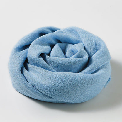 Artistic Sunscreen Solid Color Cotton And Linen Scarf