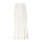 Draped Elastic-waist Versatile Figure-flattering Sophisticated Elegant Solid-color Maxi Skirt