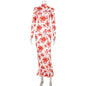 Women's Elegant Half-Neck Printed Long-Sleeve Lace-Patchwork Bodycon Dress