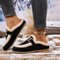 Women's Flat Lamb Wool Slippers Winter New Birkenstock Closed Toe Fluffy Shoes Lazy Cotton Slippers