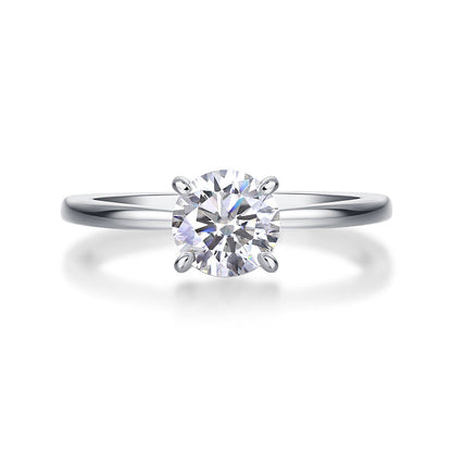 S925 Sterling Silver Moissanite Four-Prong