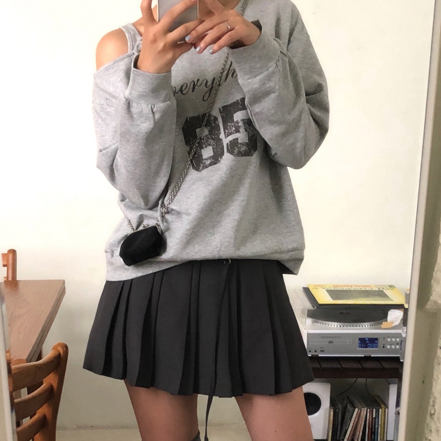 New Relaxed-style Outfit Loose-fitting Asymmetrical T-shirt