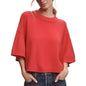 Hot Girl Style Solid Color Short T-shirt