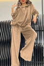 Loose Casual Two-piece Suit Leopard Print Hoodie And Pants Suit For Women