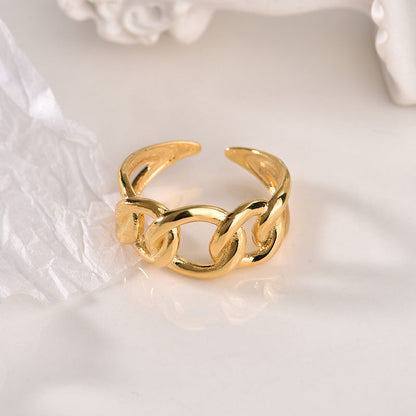 Exaggerated Bundy Net Celebrity Niche Design Index Finger Ring