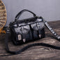 Retro new style oil wax leather handbag