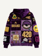 Fashion Casual Printed Polyester Sweater