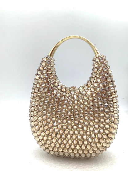 Women's Crystal Diamonds Chain Evening Clutch Bag