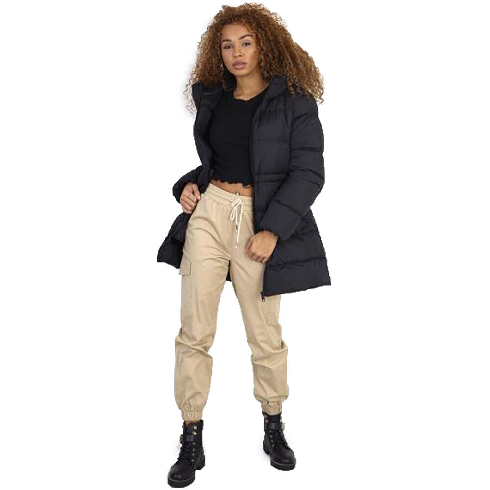 Womens Dominica Padded Hooded Long Jacket
