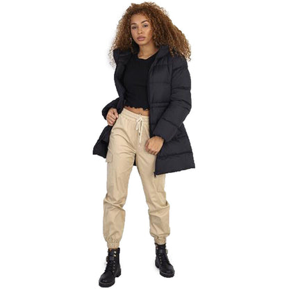 Womens Dominica Padded Hooded Long Jacket