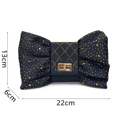 Women's Italian Party Shoes and Bag Set With Elegant Diamond Butterfly