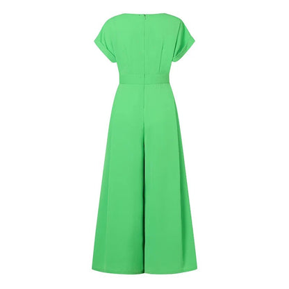 ZANZEA Summer Overalls Women 2024 Elegant Jumpsuits Holiday Casual Short Sleeve