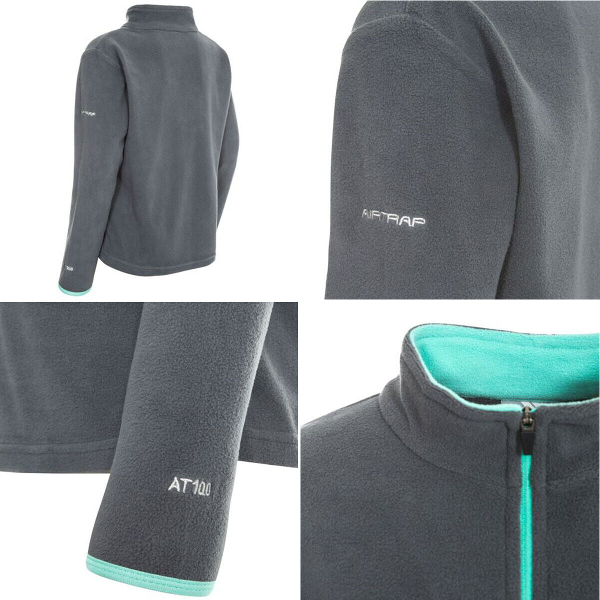 Unisex Kids Sybil Fleece Top Zip Neck Hiking Jumper