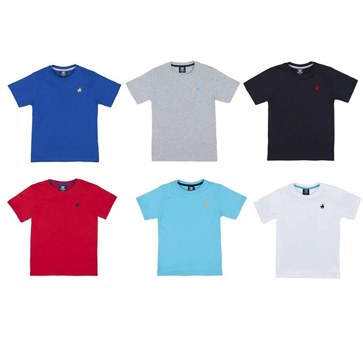 Kids Boys Summer Short Sleeve Crew Neck T-Shirt - 4 Pack
