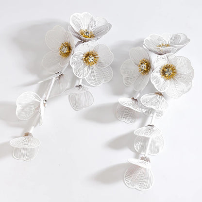Best Lady 3pcs Handmade Flower Inlaid Rhinestone Vintage Jewelry Set - Perfect