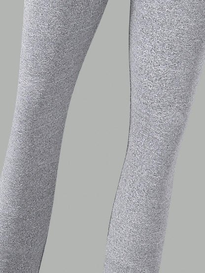Spring and Autumn girls elastic knit base tight pants 3 pieces - black - white