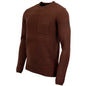 Mens Crew Neck Knitted Jumper with Pocket