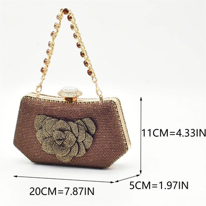 Women's Shoe and Bag Set Latest Luxury Italian Rhinstone Design for Wedding and