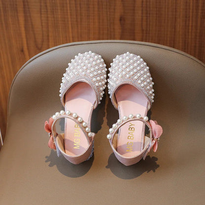 Girls Sandals Fashion Summer New Sequin Princess Shoes Bow Children's Sandals