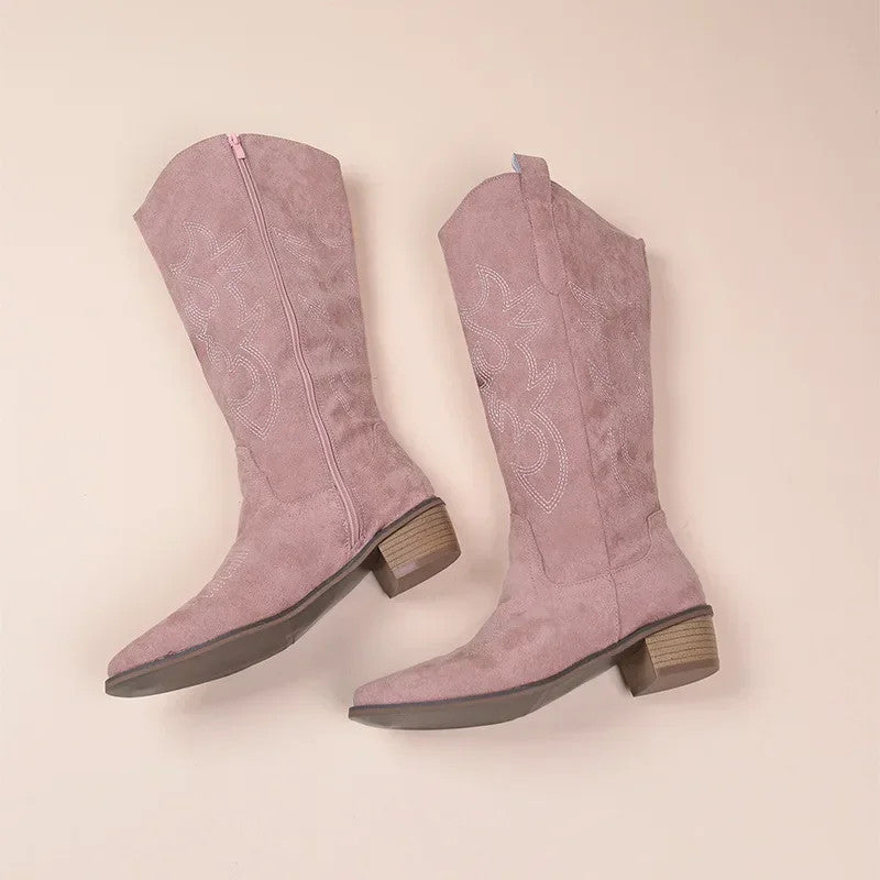 Embroidered Western Cowboy Boots for Women