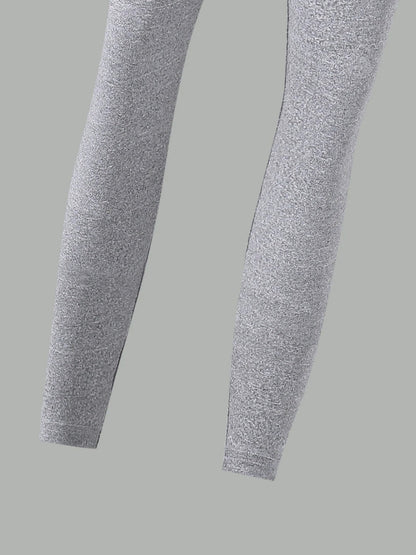 Spring and Autumn girls elastic knit base tight pants 3 pieces - black - white