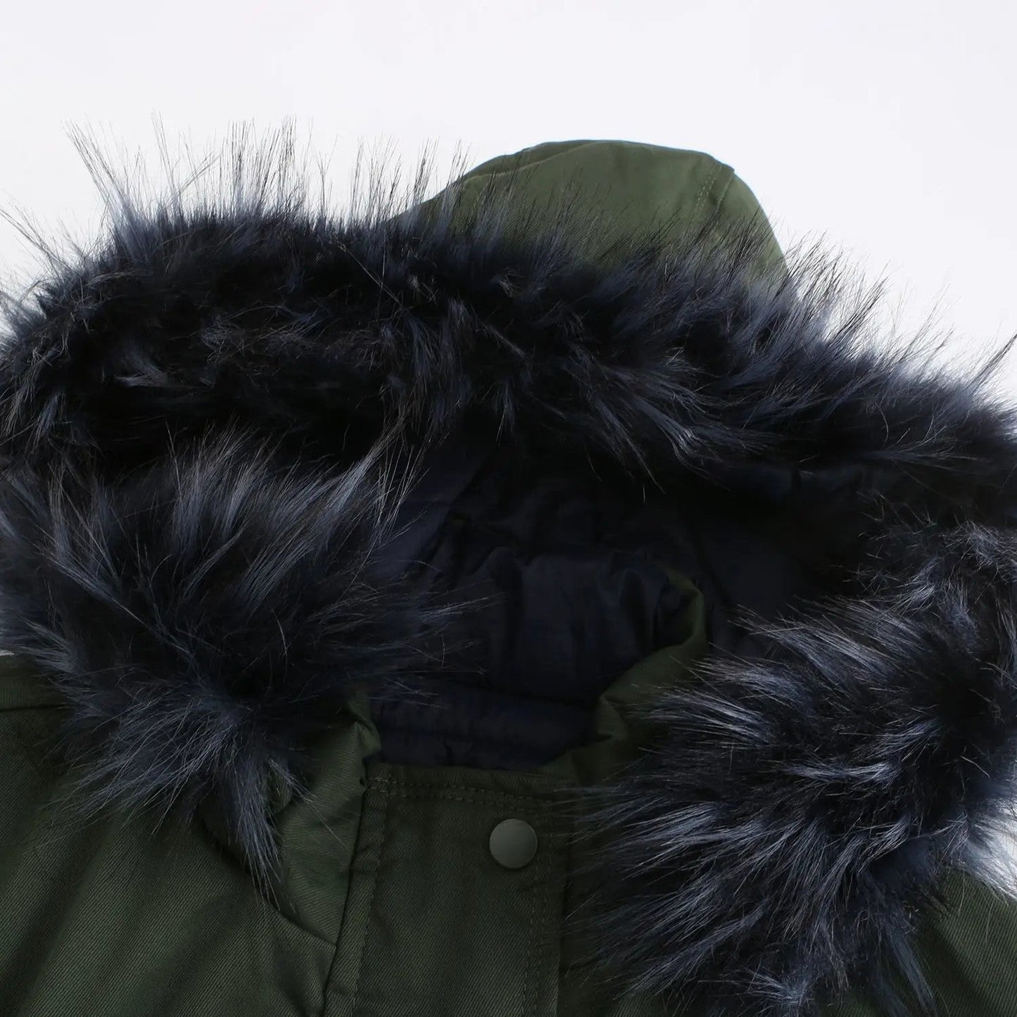Double Sided Women's winter Thick Detachable Zipper Parka Jacket